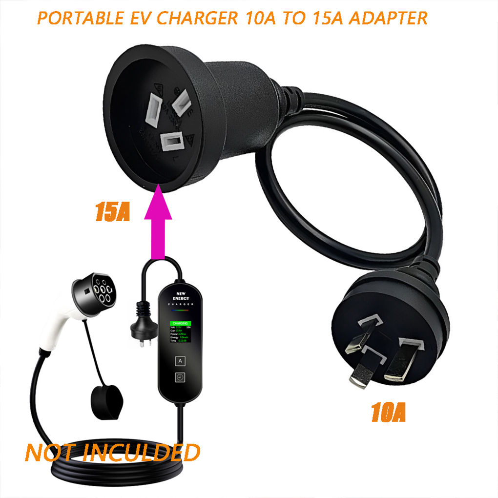 15a To 10a Charging Adapter Adapter 20CM Portable Ev Charger Accessory For Elect
