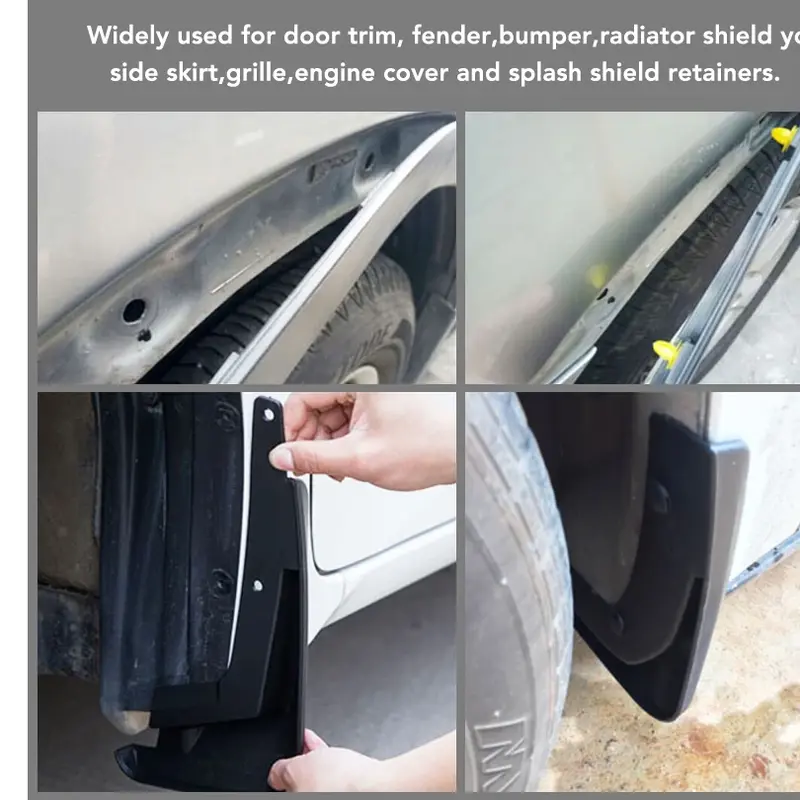 Thumbnail: 8mm Hole Door Rivet Plastic Clip 100/50/5pcs Fasteners Black Cars Lined Cover Ba