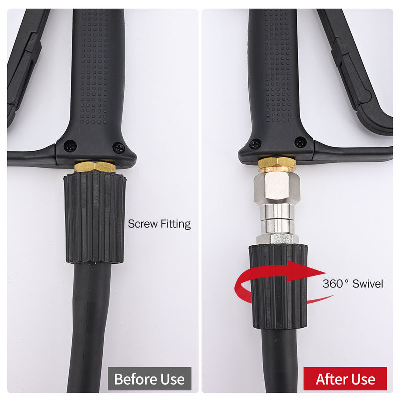 Thumbnail: High Pressure Washer Swivel Joint Connector Hose Fitting M22 14mm Anti-tangle Th