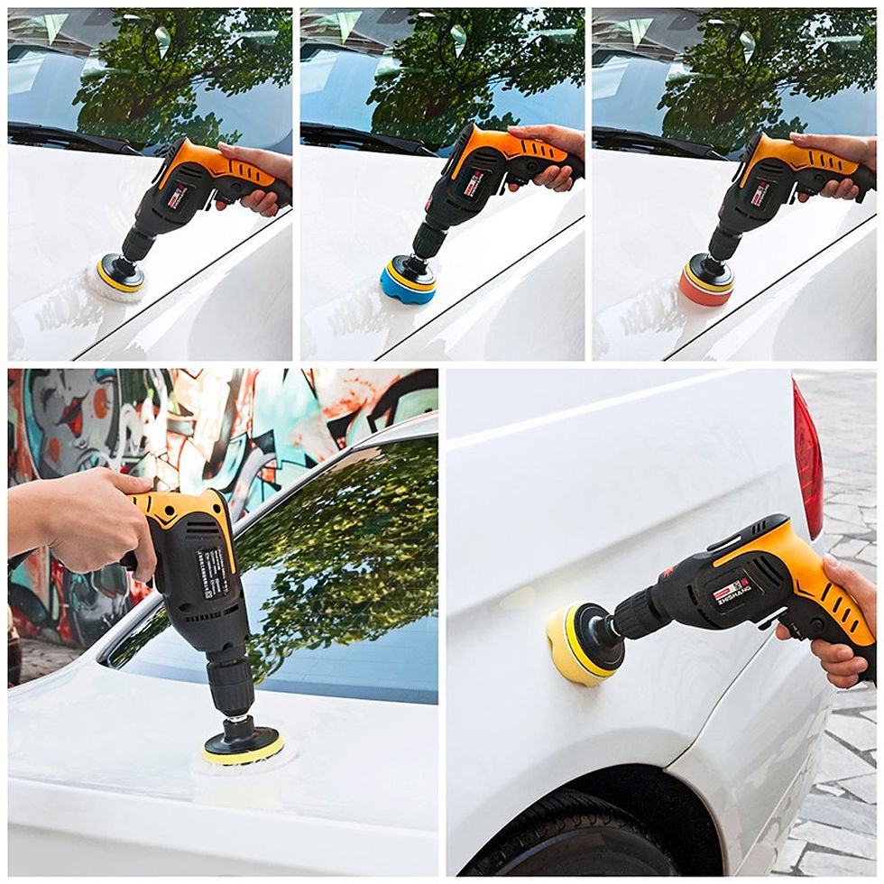 Thumbnail: 22Pcs 3 Inch Buffing Waxing Clean Polish Washable Car Polisher Pads Kit Reusable