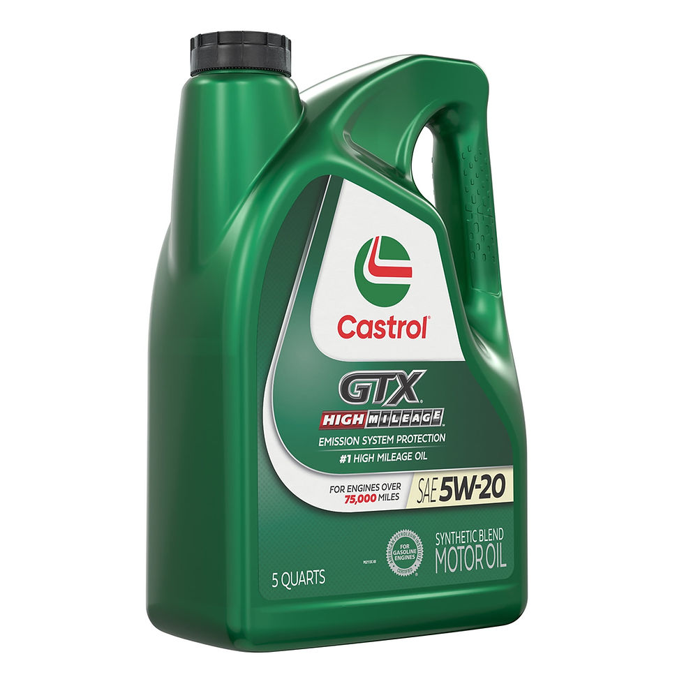 Thumbnail: Castrol GTX High Mileage 5W-20 Synthetic Blend Motor Oil, 5 Quarts