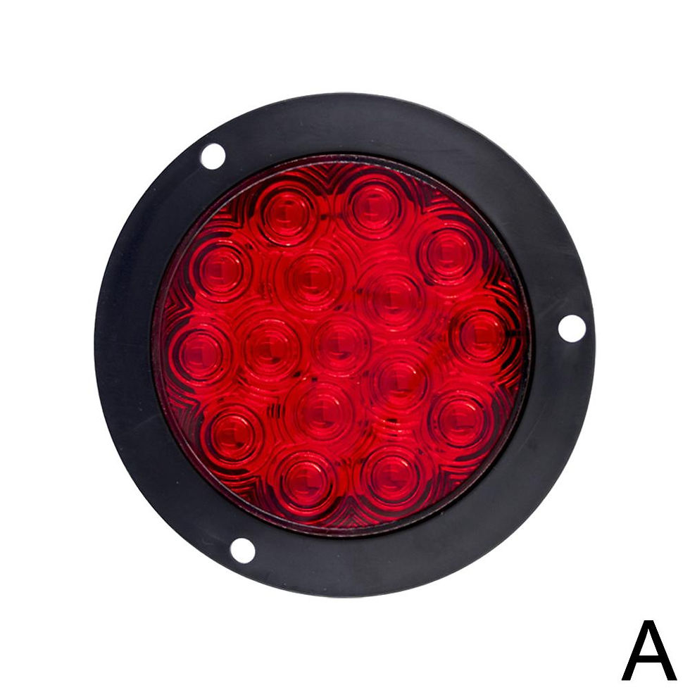 Thumbnail: 1/2PCS 12V 24V 16 LED 4" Round Rear Tail Lights Turn Signal Brake Stop Reverse L