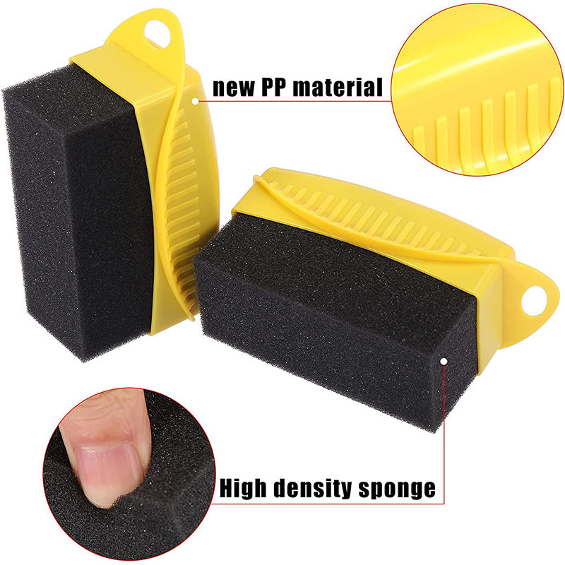 Thumbnail: Car Wheel Polishing Waxing Sponge Brush With Cover ABS Washing Cleaning Tire Con
