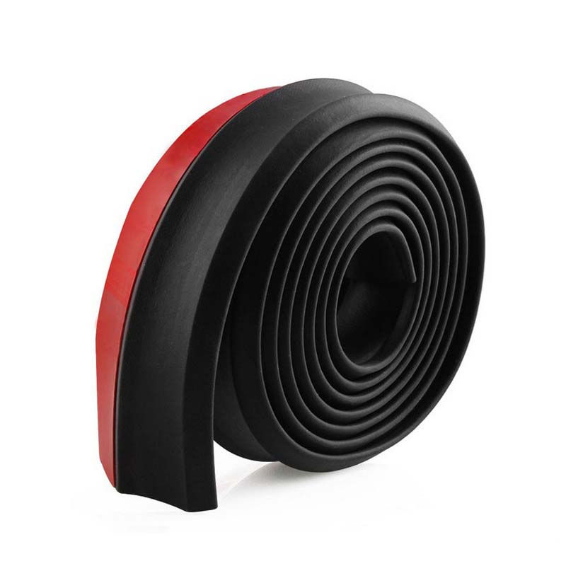Thumbnail: Car Front Bumper Lip Splitter Spoiler Rubber Skirt Protector Body Trim Bumper Li