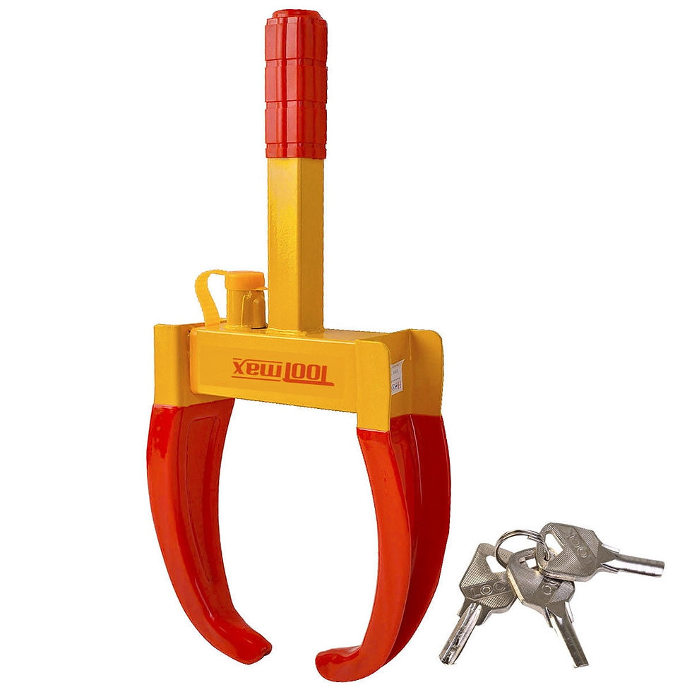 Thumbnail: Costway Wheel Lock Clamp Boot Auto Car Truck Rv Boat Trailer Anti-theft Tow..