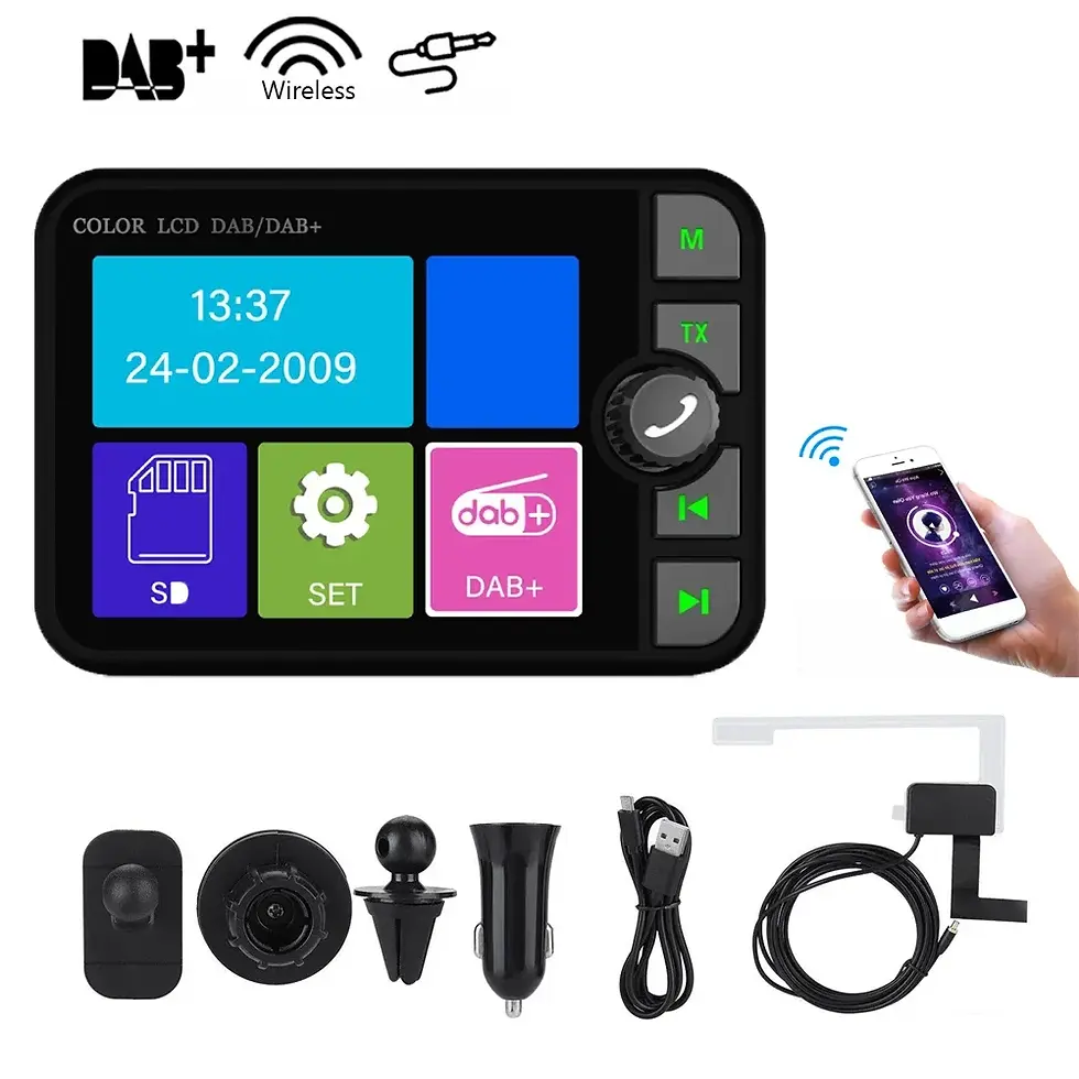 Thumbnail: 2.4-inch Color LCD DAB/DAB+ Radio Receiver Bluetooth-compatible MP3 Player FM Ca