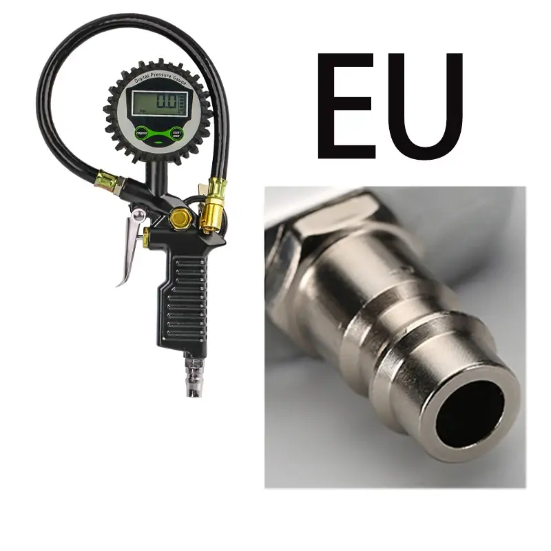 Thumbnail: Digital Display Air Pressure Gun Car EU Tire Pressure Inflator Gauge LCD Display