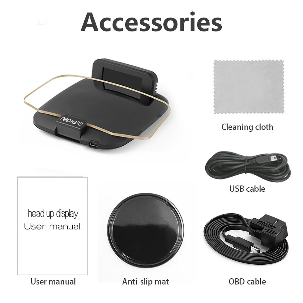 Thumbnail: C1 Car Navigation Projection HUD Head-Up Display OBD2+GPS Car Projector Speedome