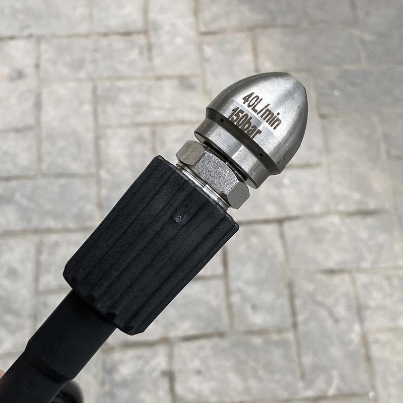 Thumbnail: 40L/Min Sewer Pipeline Dredging Spray Nozzle With G3/8 G1/2 Female Thread For Hi