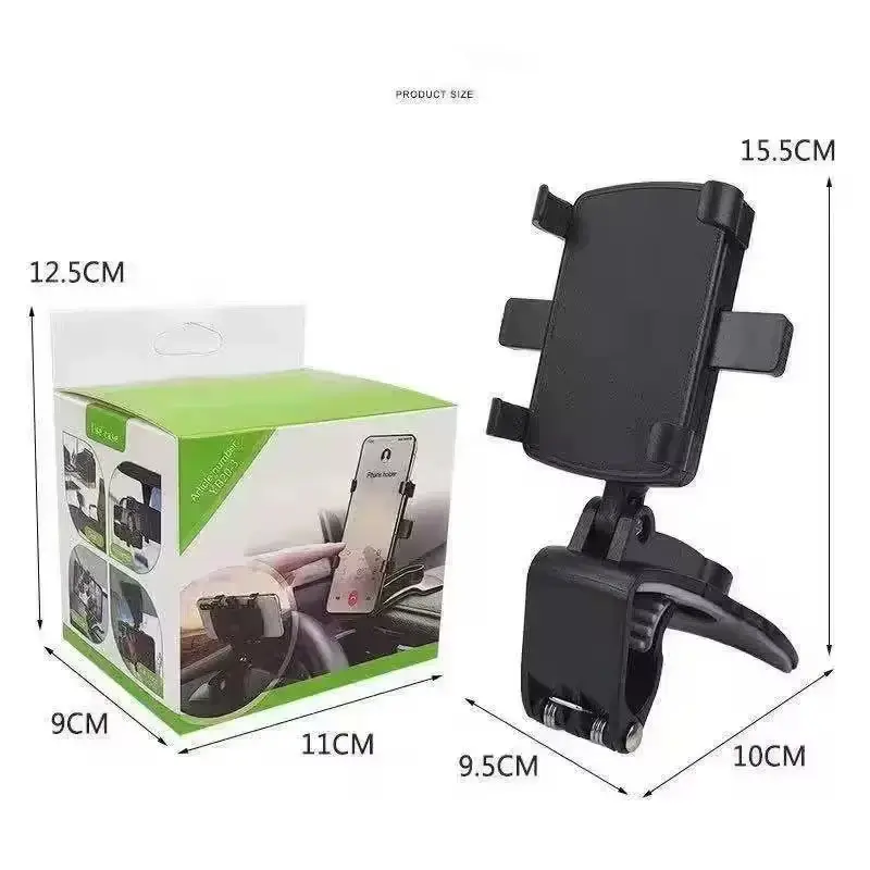 Thumbnail: Dashboard Car Phone Holder ABS Mobile Phone Sun Visor Holder Auto Rear View Mirr