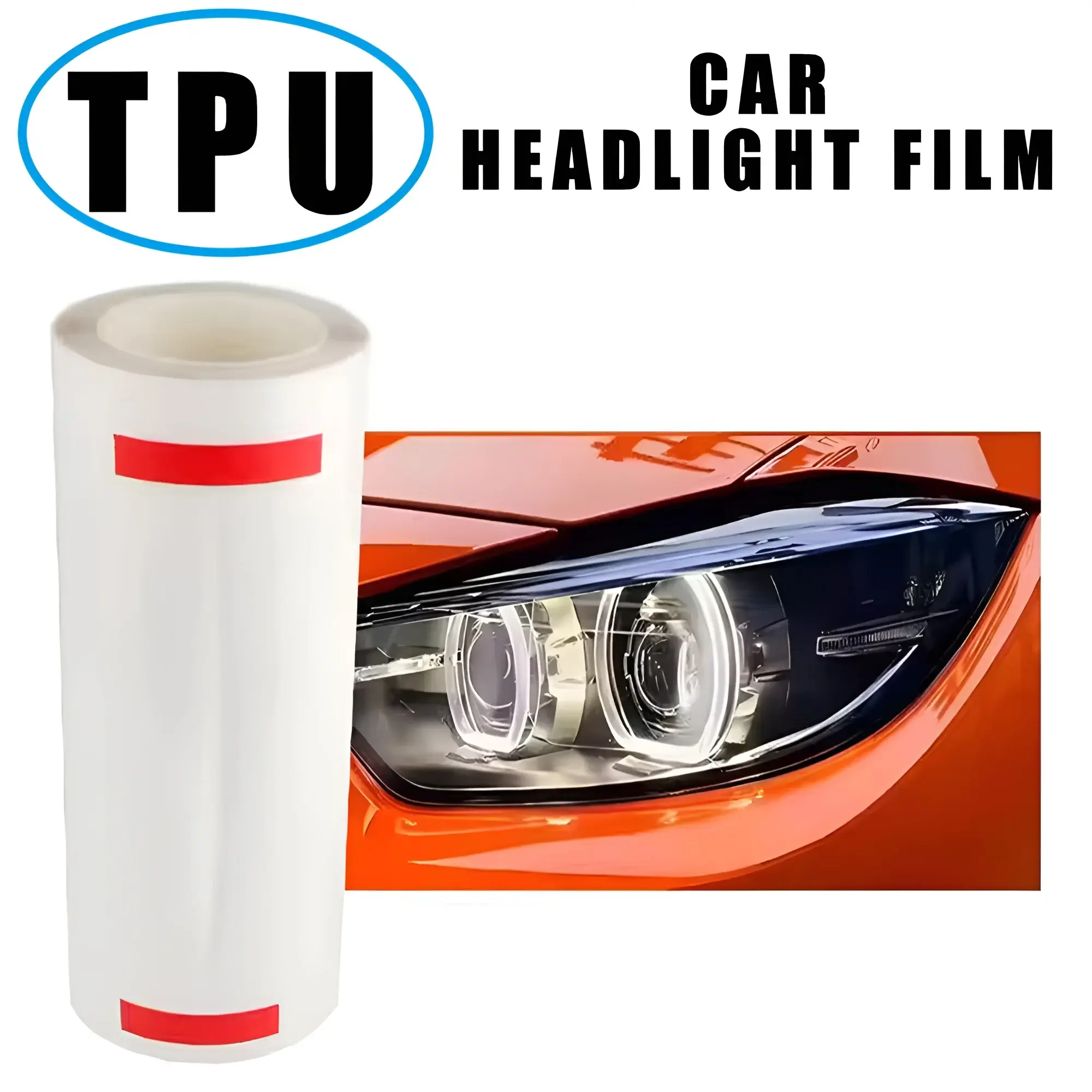 1/2/3/15M Ppf Self-healing TPU Car Headlight Anti Scratches Wrap Film Protective