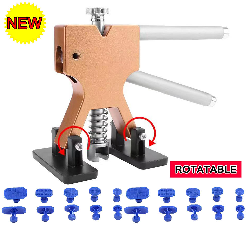 Thumbnail: Car Dent Plastic Puller Kit + 20 Tabs Auto Body Paintless Hail Pit Panel Remove