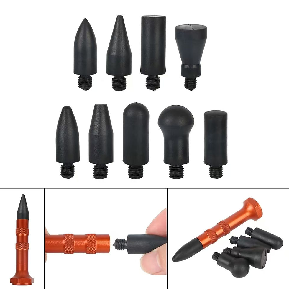 Thumbnail: DIY Auto Paintless Dent Repair Kit Dent Hammer Metal Tap Down Pen 9 Heads Tips D