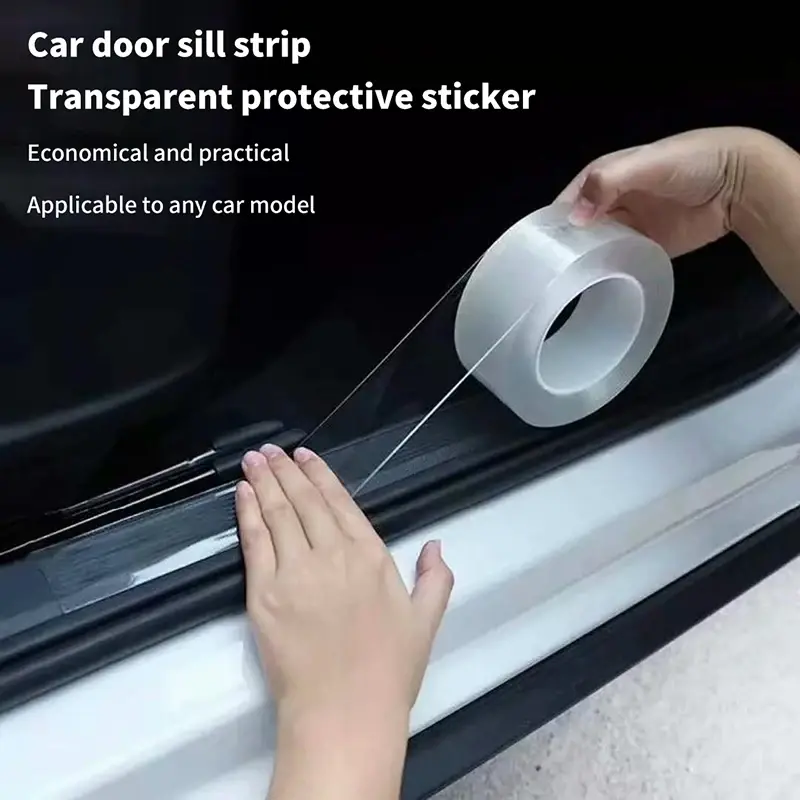 Thumbnail: 3/5/7cm Car Door Edge Transparent Protective Film Anti Scratch Nano Tape Auto Tr