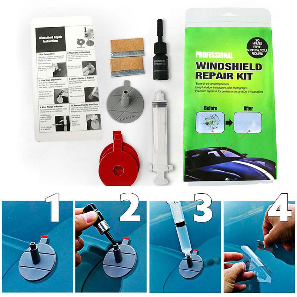 Thumbnail: Car Glass Repair Kit With Lamp Upgrade Crack Auto Glass Repair Fluid Curing Glue