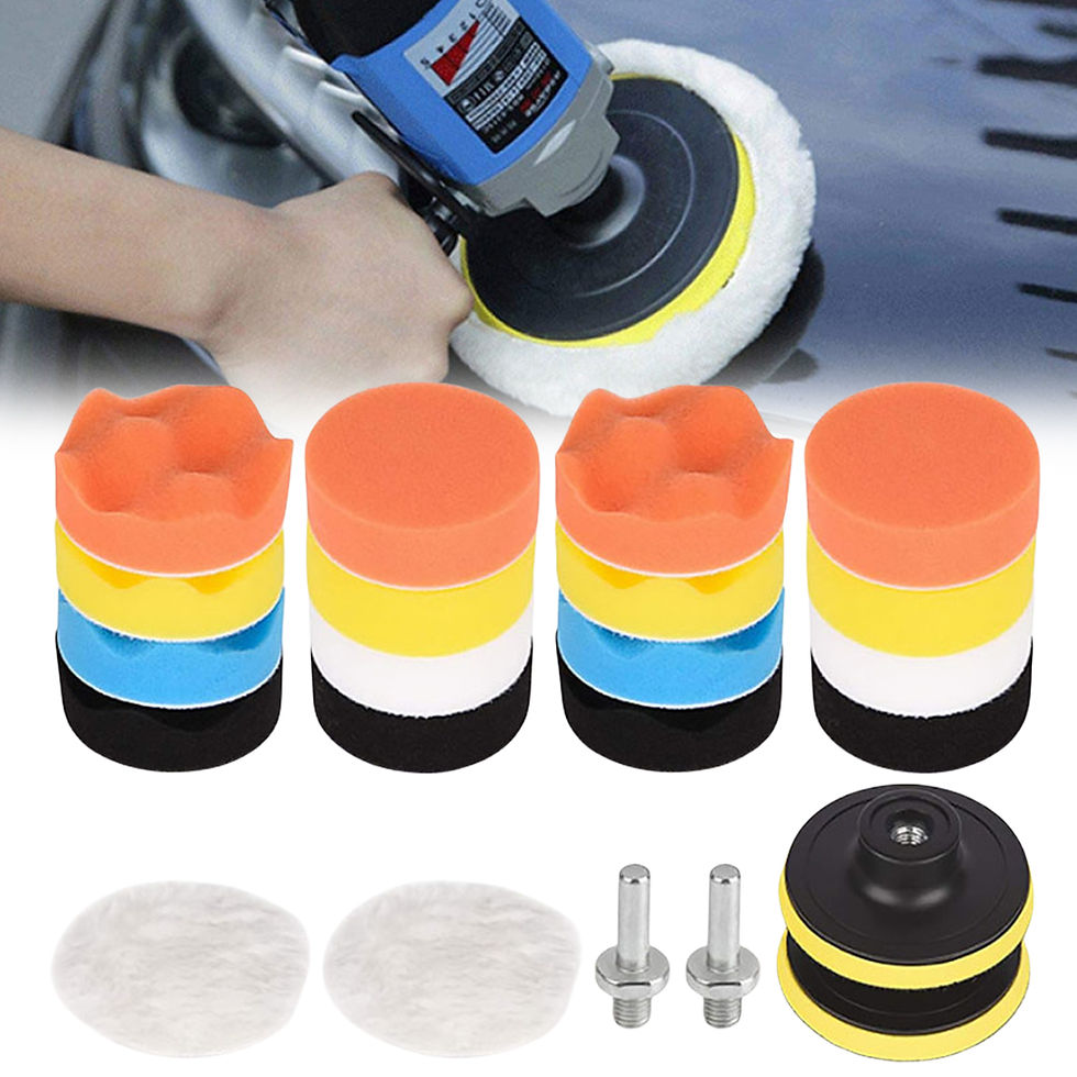 Thumbnail: 22Pcs 3 Inch Buffing Waxing Clean Polish Washable Car Polisher Pads Kit Reusable