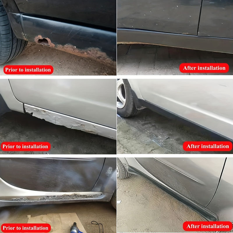 Thumbnail: Durable Rubber Side Skirts Edge Guards - Protect Your Car's Bumper from Scratche