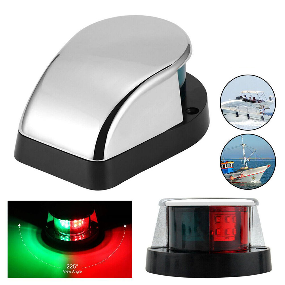 1 Pcs Red Green LED Boat Navigation Light 12V Waterproof Sailing Signal Lamp Mar