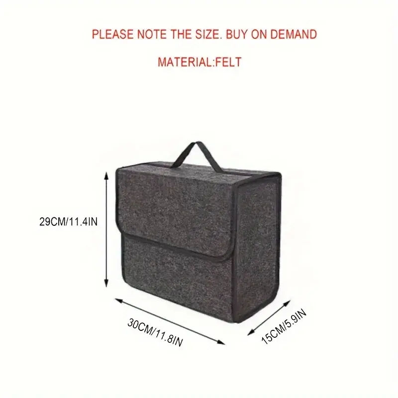 Thumbnail: Car Storage Box Felt Small Trunk Storage Portable Car Foldable Storage Box