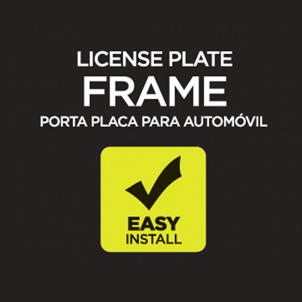 Thumbnail: Auto Drive Universal Black Smoke Automotive License Plate Frame and Cover