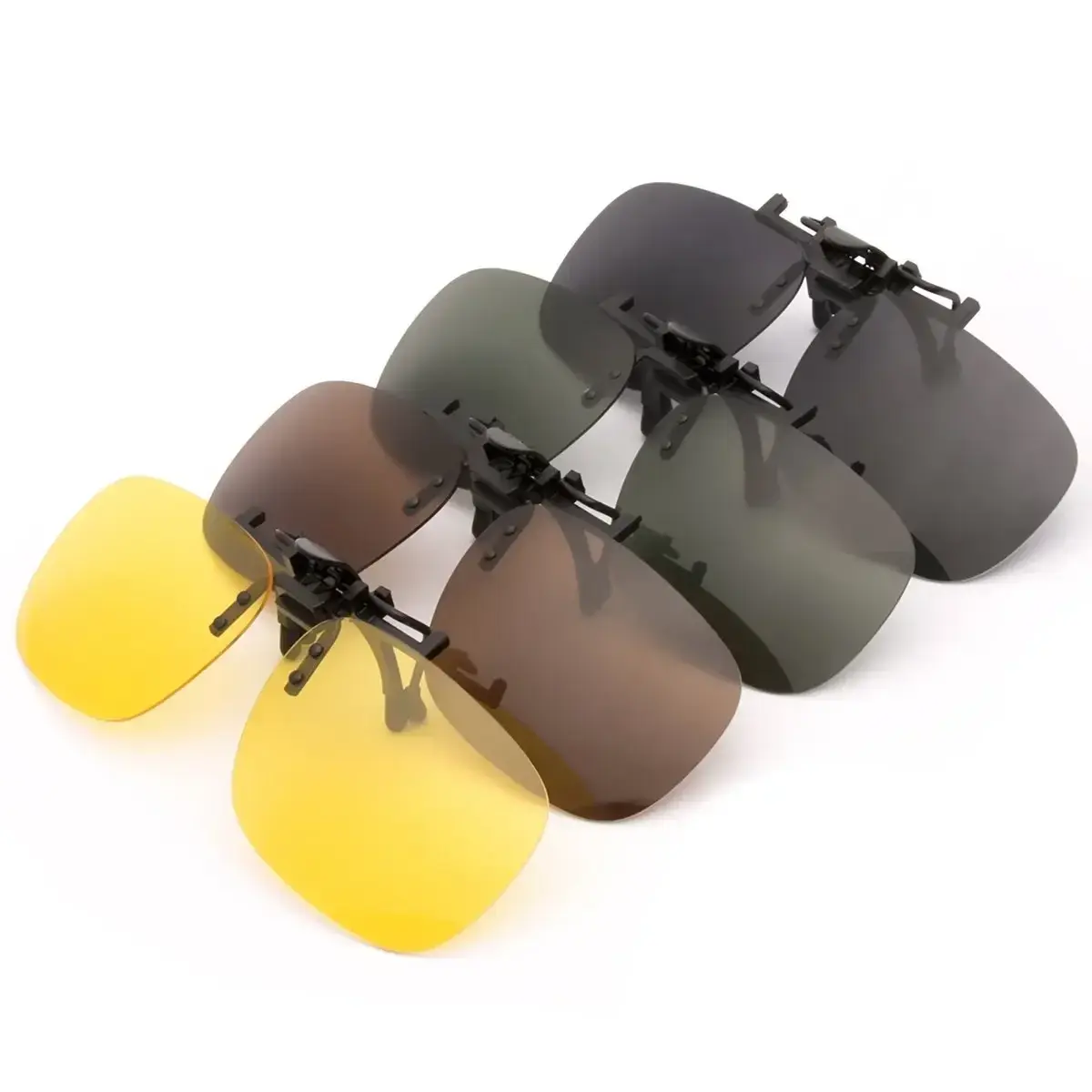 Polarized Sunglasses Clip Drive Sun Spectacles Yellow Night Vision Glasses