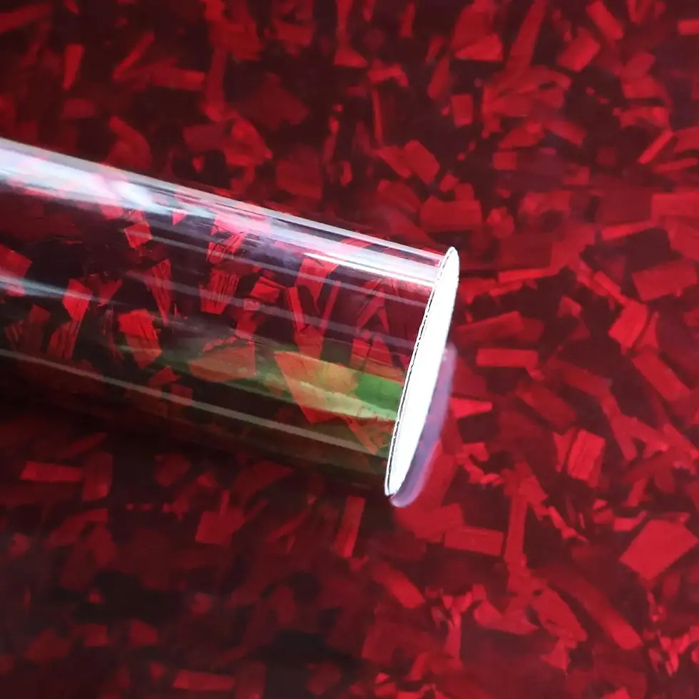 Thumbnail: Carbon Fiber Film Car Body Film Red Glossy Forged Carbon Fiber Vinyl Wrap Self A