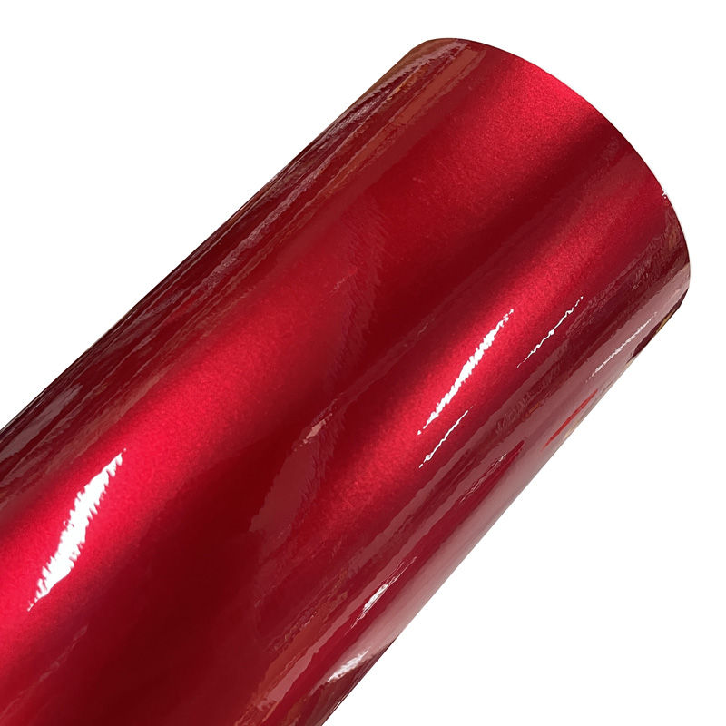 Premium Candy Metallic Gloss Metal Red Vinyl Wrap Adhesive Film Decal Car Wrappi