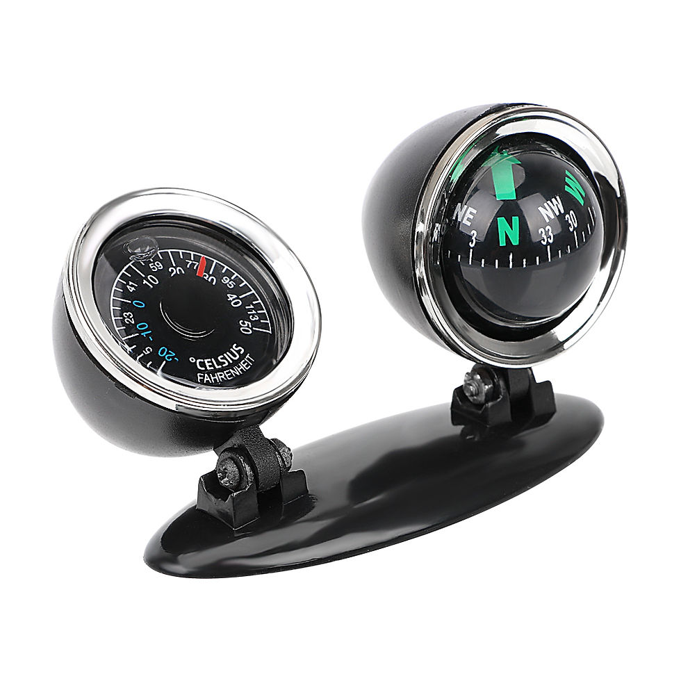 Thumbnail: Car Ornaments Compass Thermometer Guide Ball Vehicle Automotive Accessories Car-