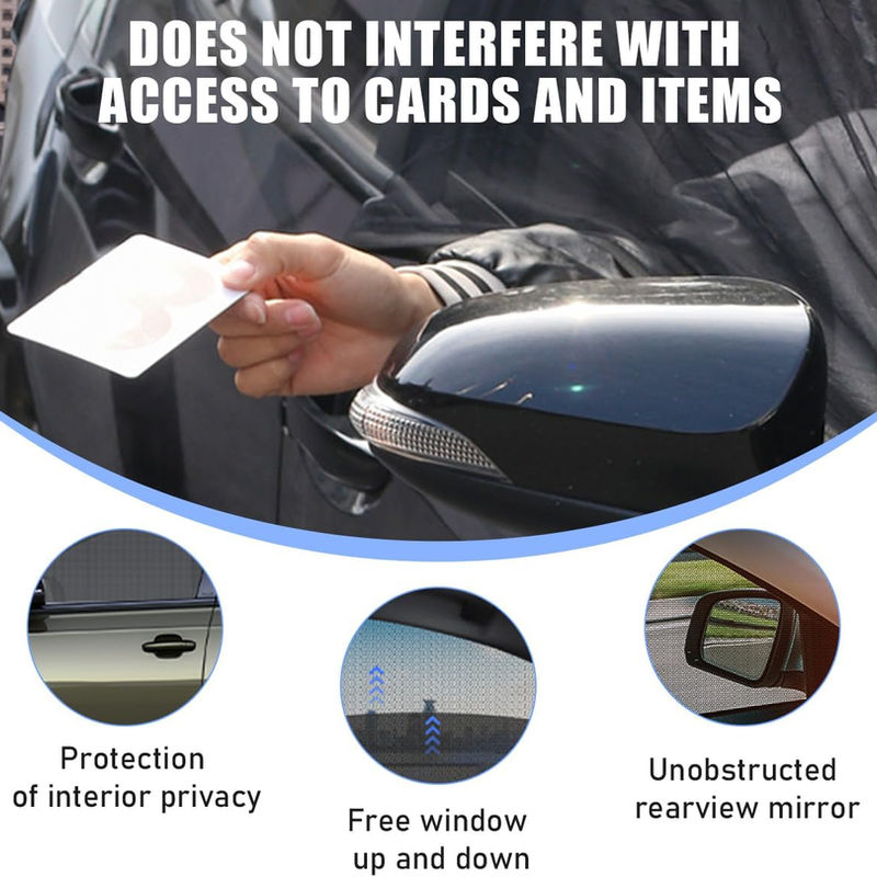 Thumbnail: 4pcs Car Window Sunshade UV Protect Shield Mesh Prevent Mosquito Sunshine Privac