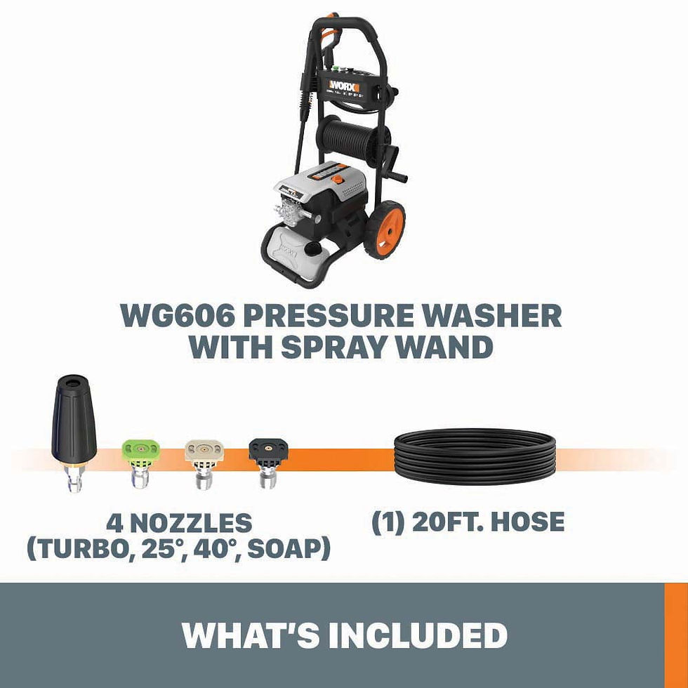 Thumbnail: Worx WG607 13 Amp Brushless 2000 PSI Electric Pressure Washer (1.2 GPM)