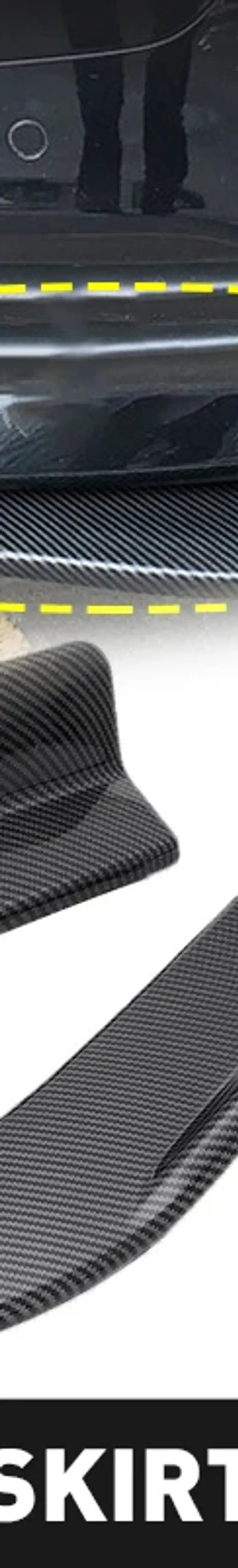 1 Pair Universal Black/Car Carbon Fiber Screen Car Bumper Spoiler Front Lip Anti