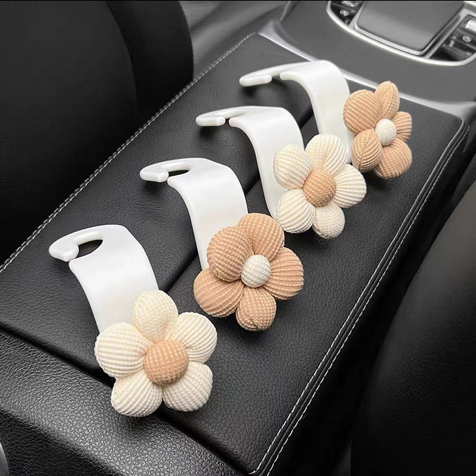 Thumbnail: 4PCS Creative Car Hooks Temperament Flower Seat Back Storage Car Seat Hooks Seat