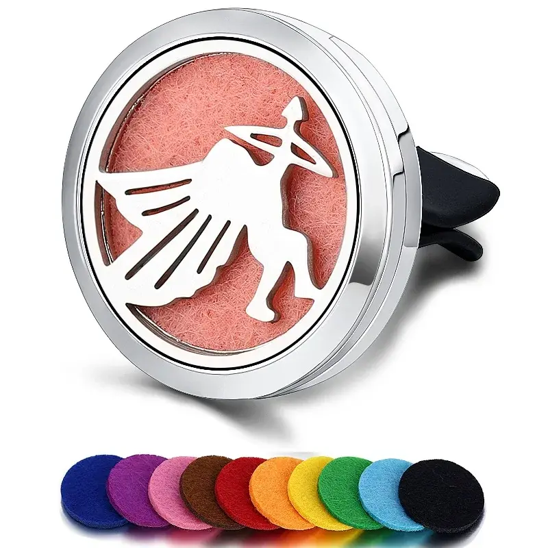 Thumbnail: Refillable Car Air Freshener Smell Perfume Diffuser Clip Auto Vent Essential Oil
