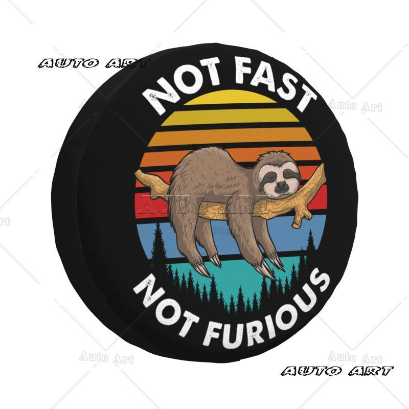Not Fast Not Furious Sloth Spare Tire Cover Car Wheel Protectors 14" 15" 16" 17"