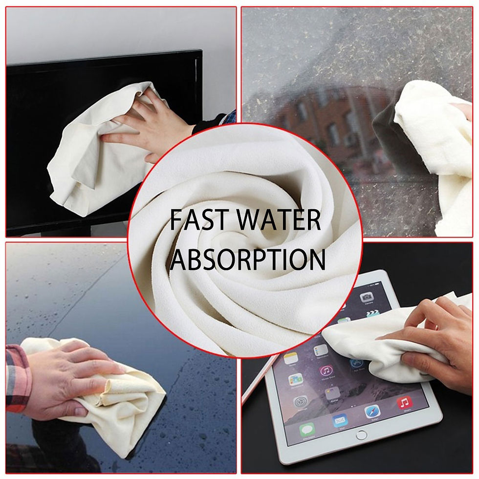 Thumbnail: 50x70CM Natural Deerskin Leather Clean Cloth Car Home Washing Care Quick Dry Cle
