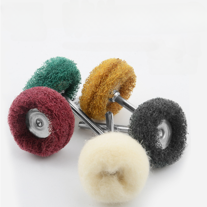 Thumbnail: 10-50pcs Scouring Pad for Mini Drill Abrasive Brush 2.35mm Shank Buffing Wheel N