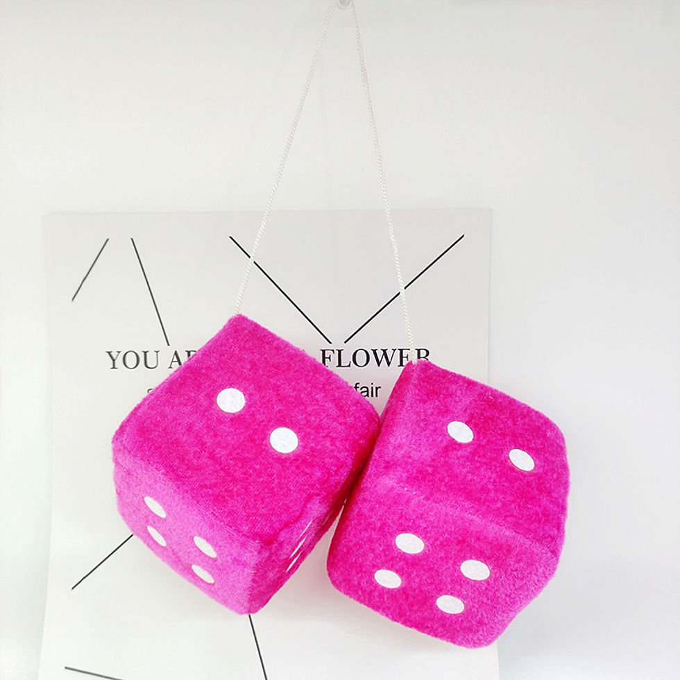 Thumbnail: Car Pendant Children'S Digital Toys Fun Plush Dice Puzzle Simulation Points Colo