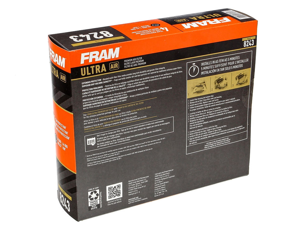 Thumbnail: FRAM Ultra Air XGA8243, Premium Engine Air Filter, Replacement Filter for S..