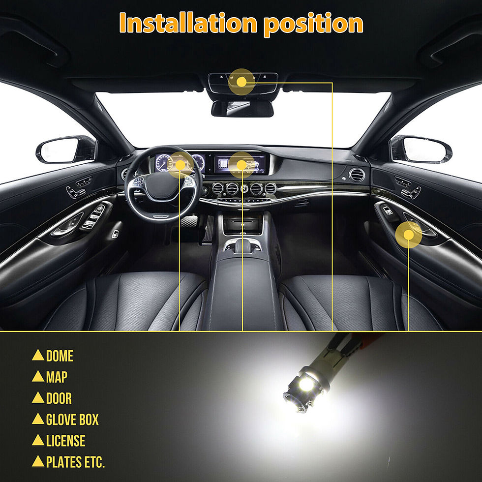 Thumbnail: Car LED Lights Interior Lights 6000K 12V T10 168 2825 W5W 921 Kit For Car Vehicl