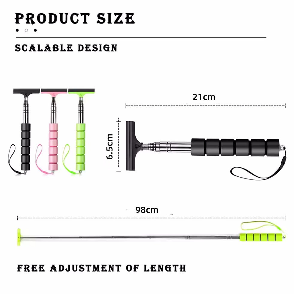 Thumbnail: Extendable car rearview mirror wiper telescopic Car mirror wiper long handle car