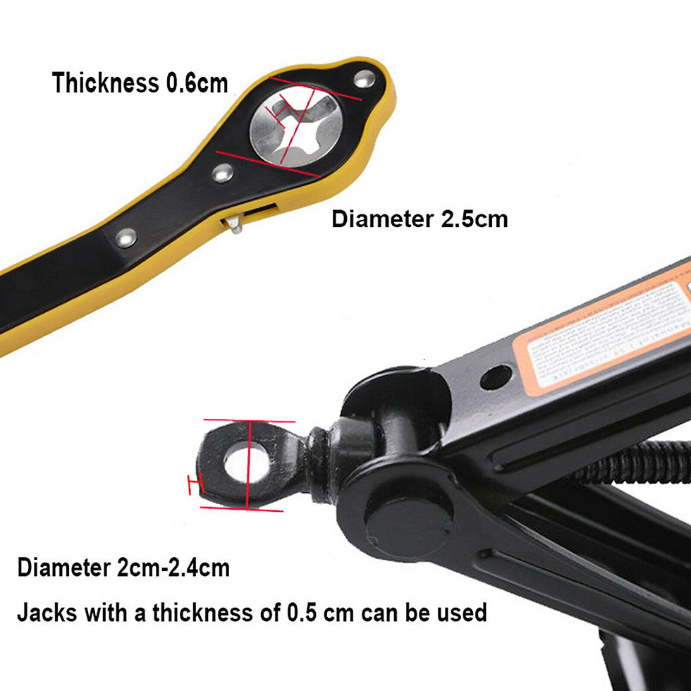 Thumbnail: 1 Pc 340mm Car Labor-saving Jack Ratchet Wrench Scissor Jack Garage Tire Wheel L