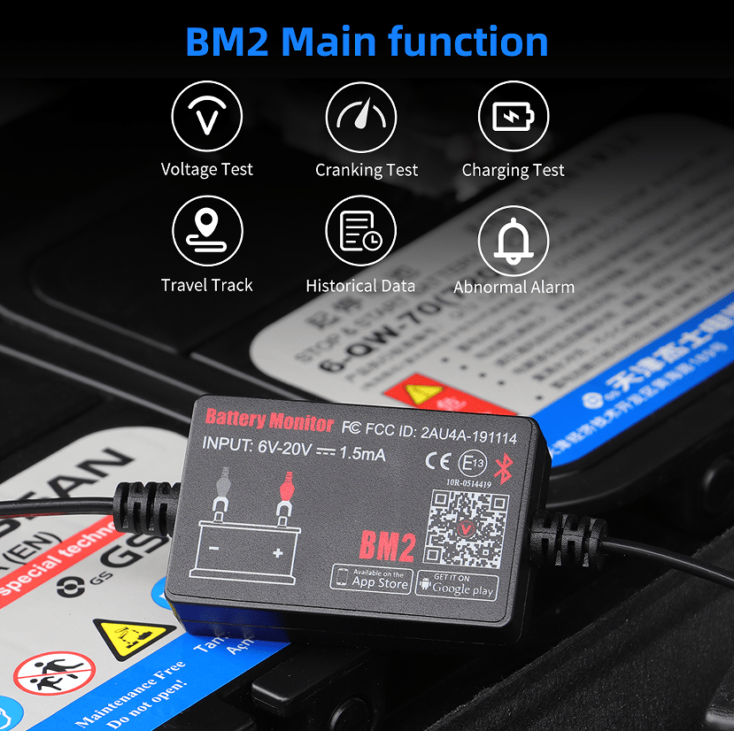 Thumbnail: Car Battery Monitor New digital Bluetooth Car Battery monitoring tool available 
