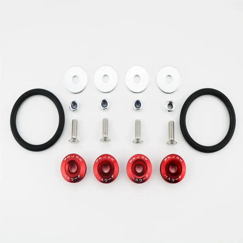 Thumbnail: Aluminum Universal JDM Quick Release Fasteners Bumper Fender Washers For Car Hon