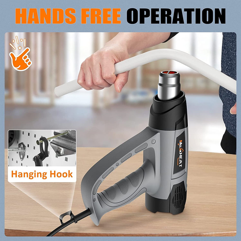 Thumbnail: Heat Gun, 1800W MAXXHEAT Heavy Duty Hot Air Gun Kit Variable Temperature Co..