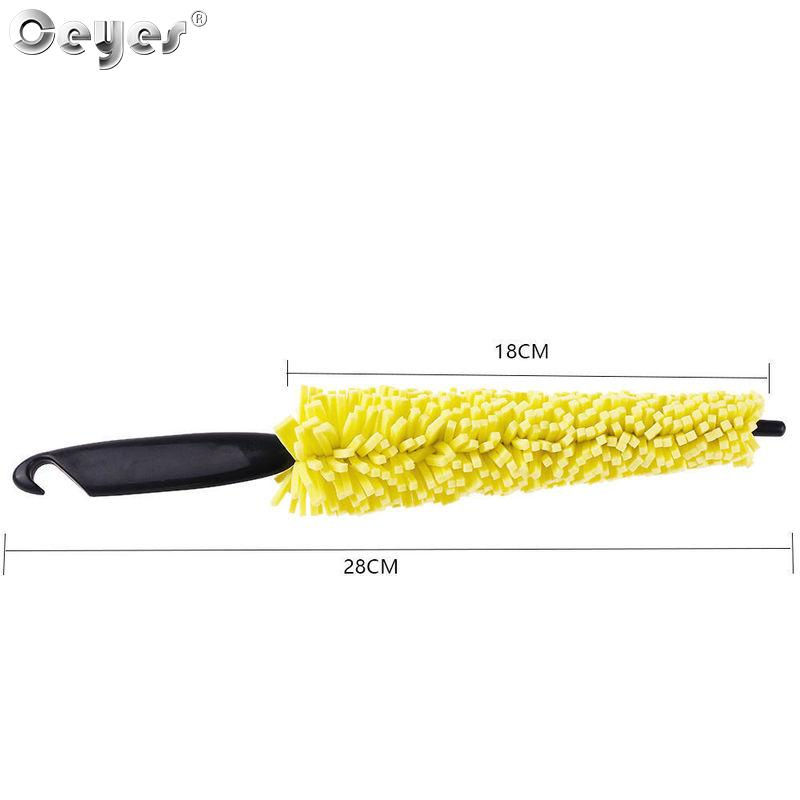 Thumbnail: Ceyes Car Wheel Brush Tire Cleaning Brushes Tools Car Rim Scrubber Cleaner Duste
