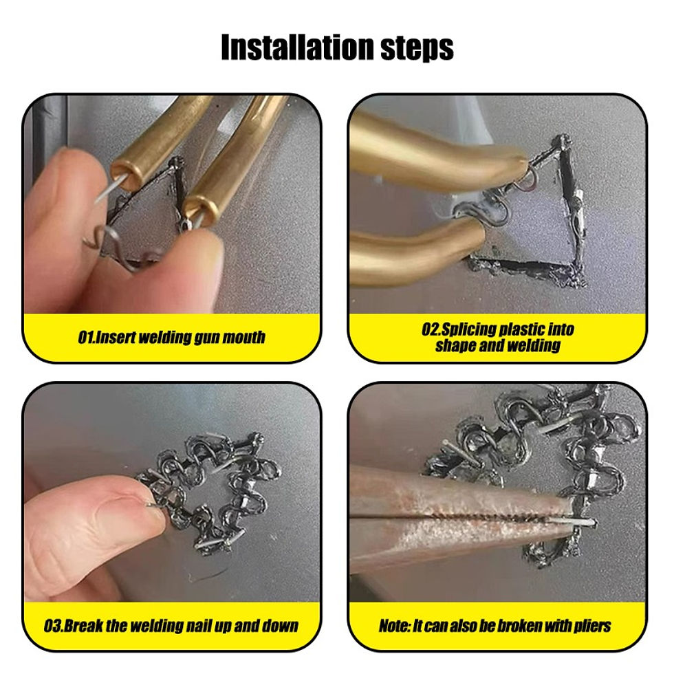 Thumbnail: 100pcs 0.8mm Hot Stapler Staples for Car Bumper Plastic Welder Automotive Repair
