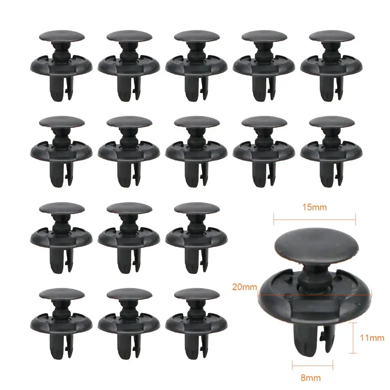 Thumbnail: 20pcs Auto Bumper Fastener 8mm Hole for Nissan X-Trail T30 T31 T32 Rogue S35 Mou