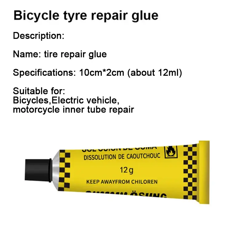 Thumbnail: Motorcycle Bicycle Tire Repairing Glue Inner Tube Tire Repair Glues Single Cold