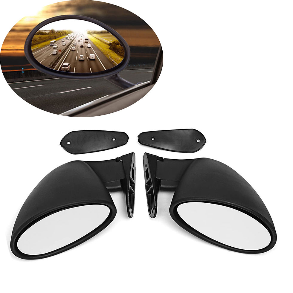 Thumbnail: Pair California Style Racing Mirrors Universal Classic Rearview Mirror Custom Ca
