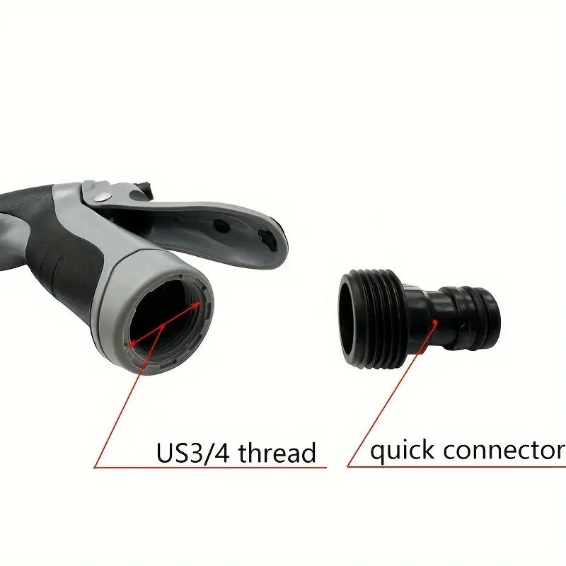 Thumbnail: Integrated High-Pressure Water Gun, Long Handled Garden Hose Nozzle, Used For Ca
